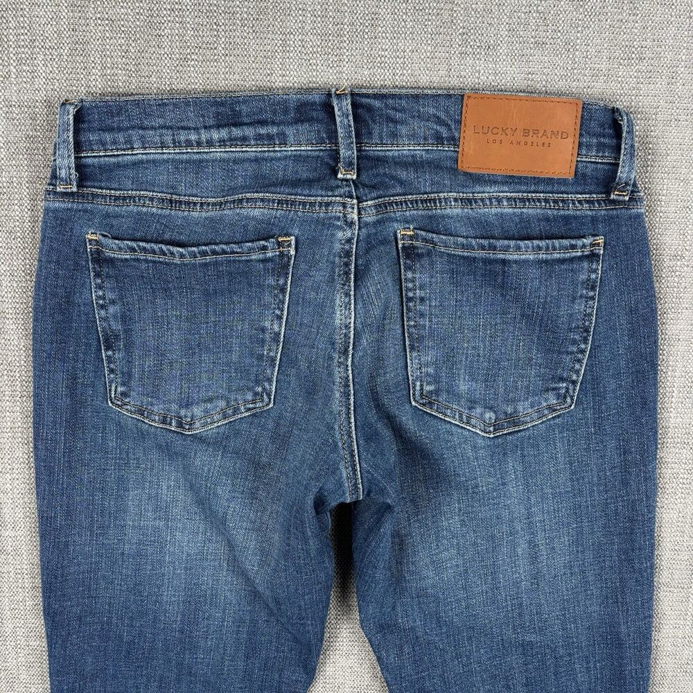 Lucky Brand Mid Rise Sweet Straight Jeans Medium Wash Blue 2/26 Regular Denim - Picture 4 of 11